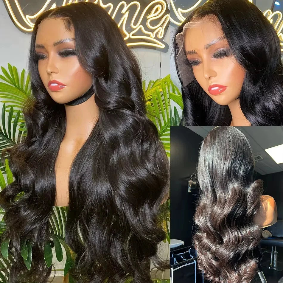 30 Inch Body Wave Human Hair Front Wig 13x6 Hd Lace Transparent Frontal wig Pre Plucked Brazilian Human Hair Wigs For Women
