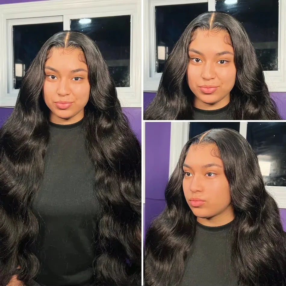 30 Inch Body Wave Human Hair Front Wig 13x6 Hd Lace Transparent Frontal wig Pre Plucked Brazilian Human Hair Wigs For Women