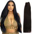 Real Beauty Platinum Blond Brazilian Straight Hair Weave Bundles 14"-28" Hight Ratio Remy Hair Extensions Brown #4 Blond P6/613#
