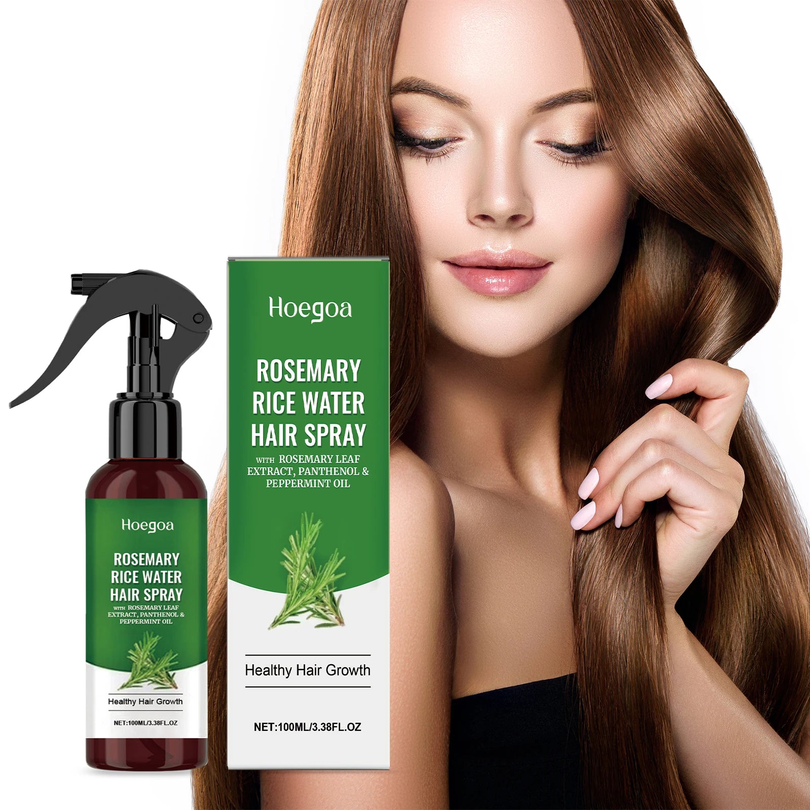 Rosemary Hair Growth Spray Anti Baldness Soothing Scalp Strengthening Root Thickening Hair Repair Split Ends Hair Regrowth Spray