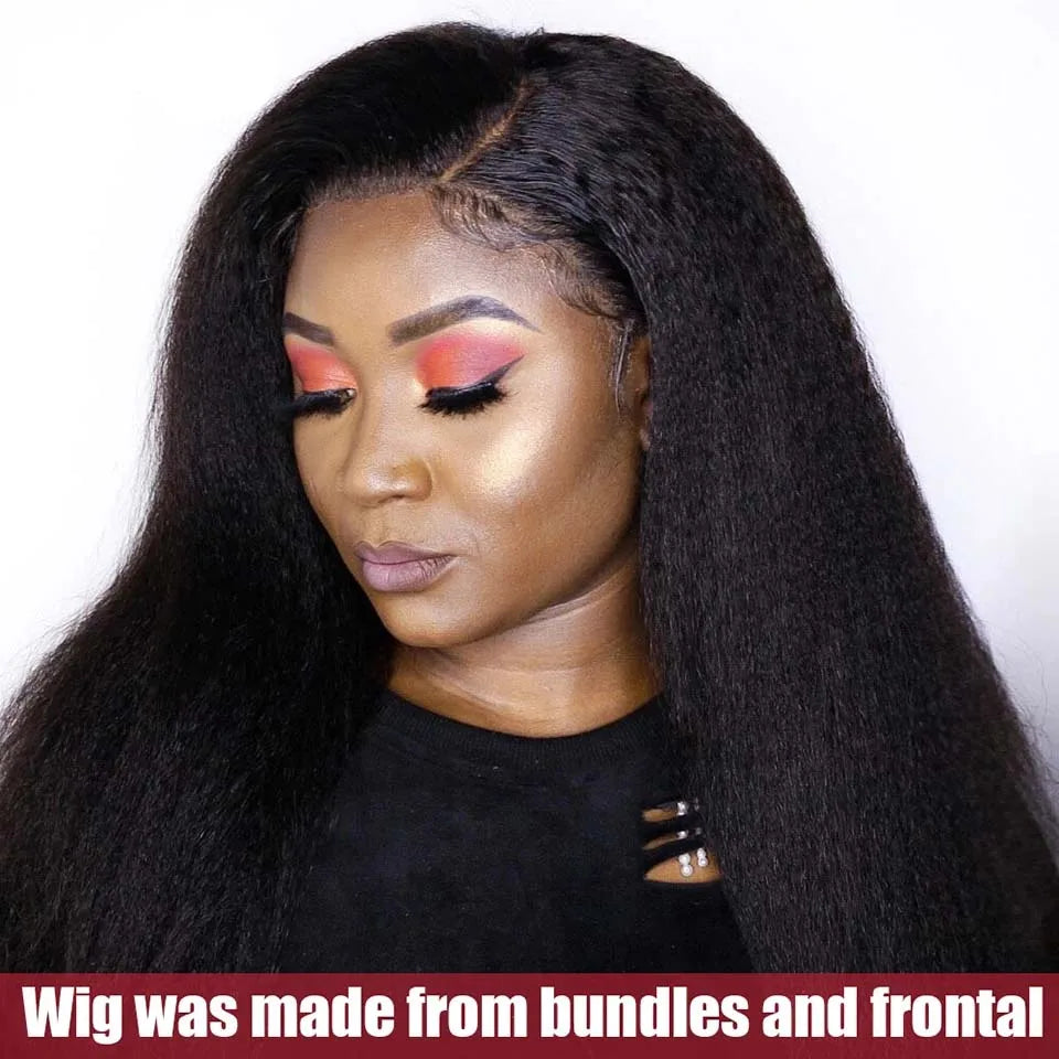 8-30 Kinky Straight Human Hair Bundles Coarse Yaki Weave Bundles Brazilian Raw Human Hair Extensions Sale for Women Double Wefts