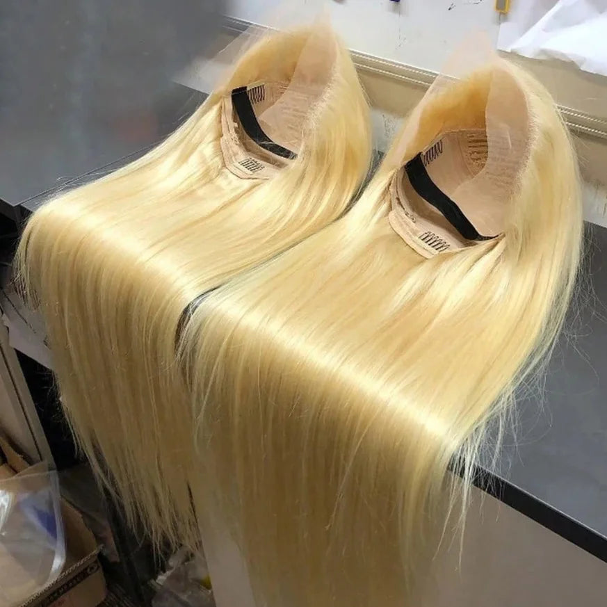 Straight Human Hair Wig 13x4/13x6 HD Lace Frontal Wig 30 Inch 613 Honey Blonde Colored Lace Front Human Hair Wig