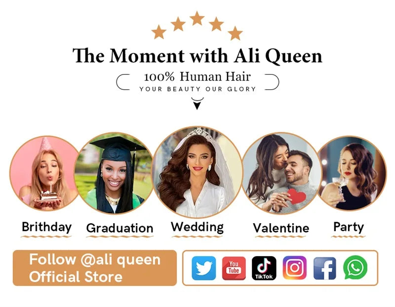 Ali Queen Hair Brazilian Body Wave Raw Virgin Hair Weaving Natural Color 8-34 inches 3/4Pcs 100% Human Hair Weave Bundles