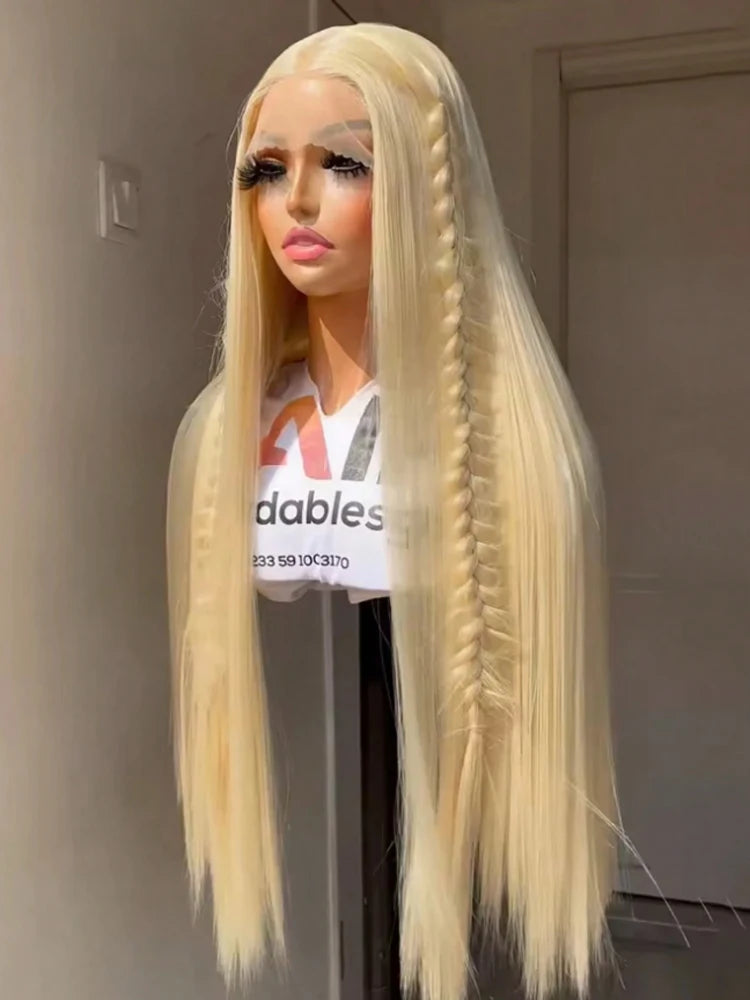 Straight Human Hair Wig 13x4/13x6 HD Lace Frontal Wig 30 Inch 613 Honey Blonde Colored Lace Front Human Hair Wig