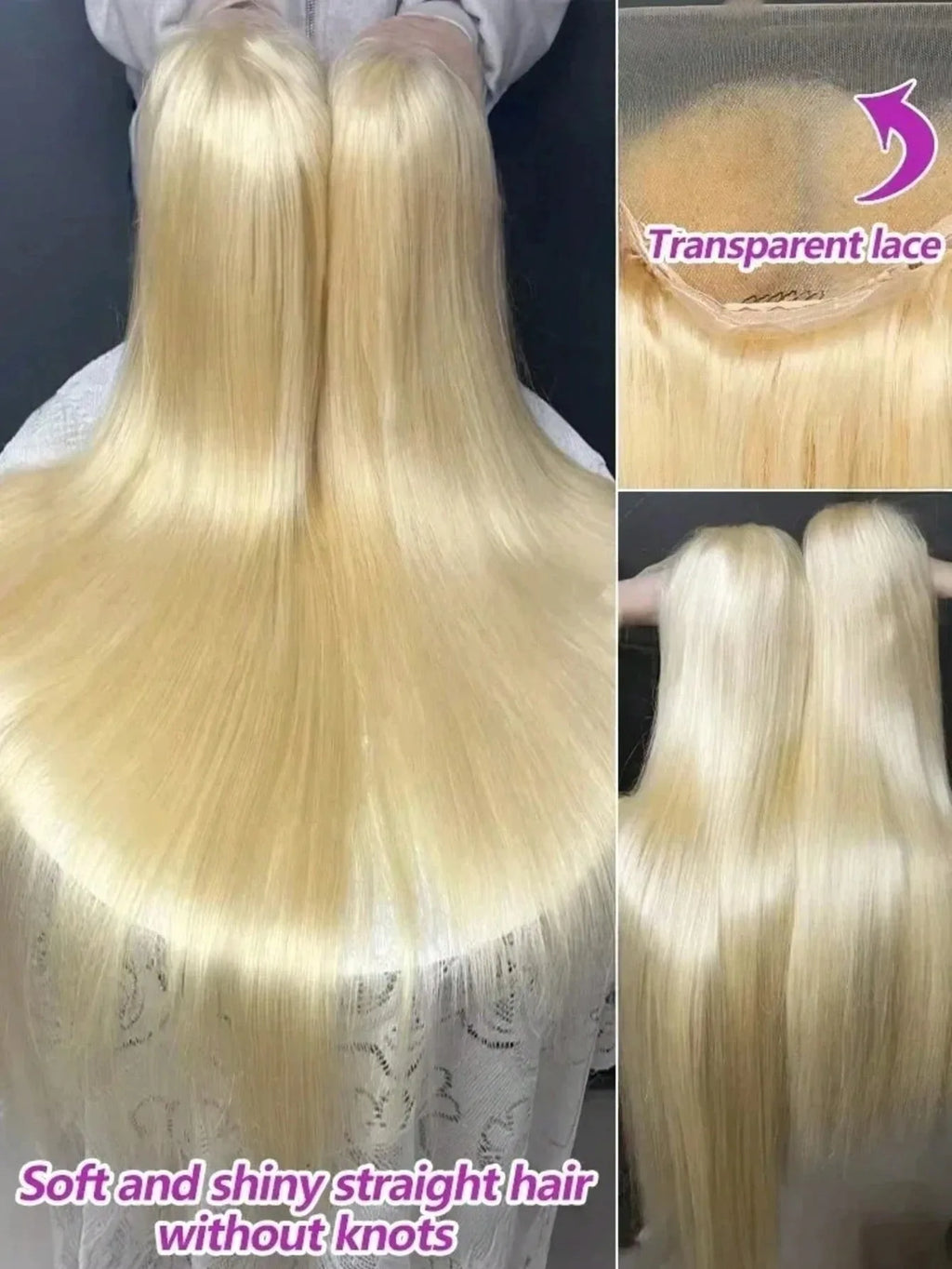 Straight Human Hair Wig 13x4/13x6 HD Lace Frontal Wig 30 Inch 613 Honey Blonde Colored Lace Front Human Hair Wig