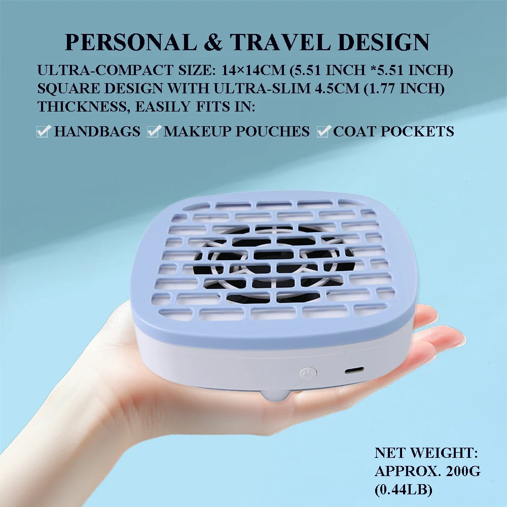 Portable USB Nail Dust Collector Vacuum Cleaner with Filter Pads, Mini Manicure Tool for Acrylic, Glue Dust Cleaning Home Travel