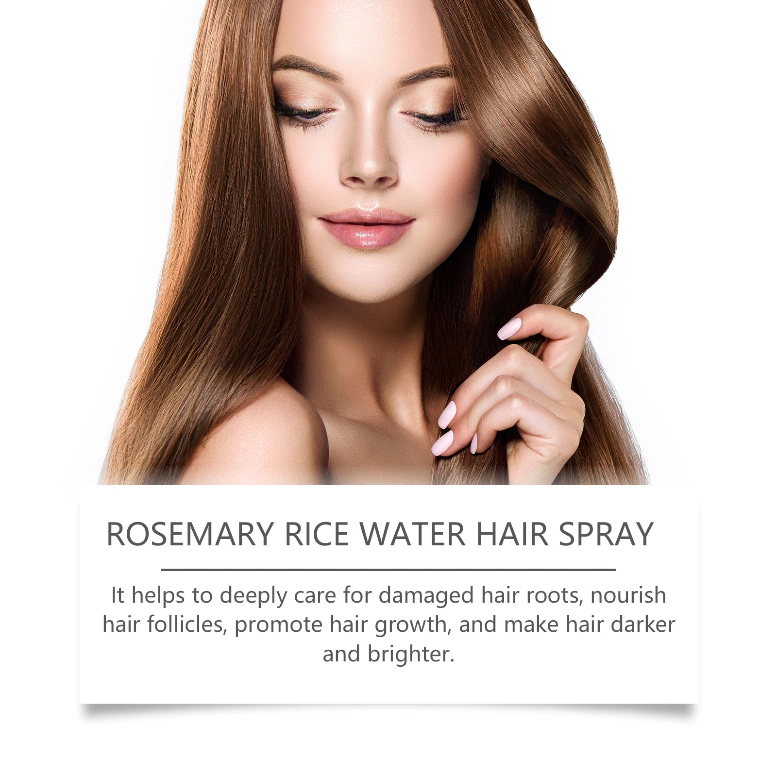 Rosemary Hair Growth Spray Anti Baldness Soothing Scalp Strengthening Root Thickening Hair Repair Split Ends Hair Regrowth Spray